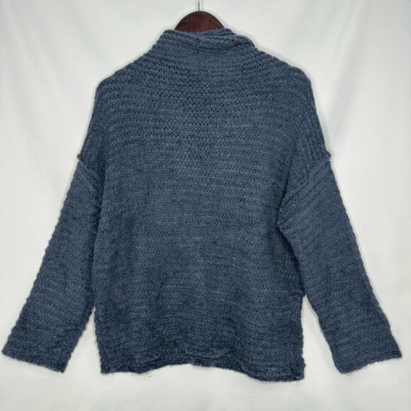 Aerie Cowl Neck Sweater Small Blue Cozy Casual Oversized Normcore Basic Boho - Picture 2 of 4